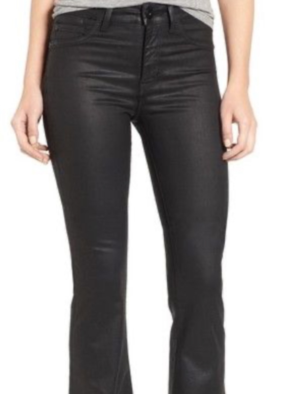 DL1961 Heather High Rise Flare OIL SLICK Black Pants Tag 30, Fits Like 27/28